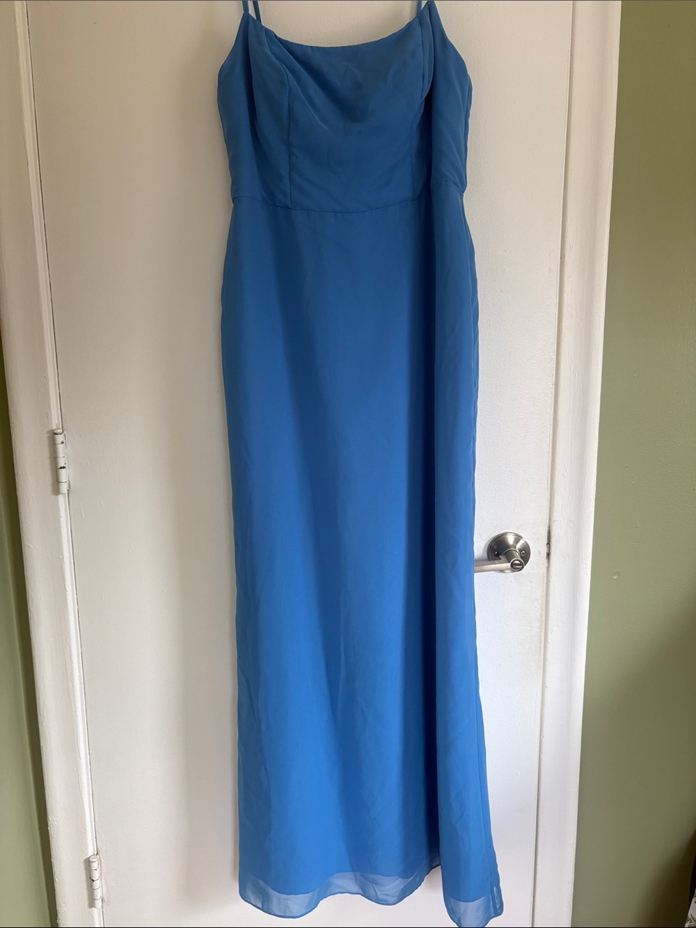 Sleeveless Blue Formal Dress